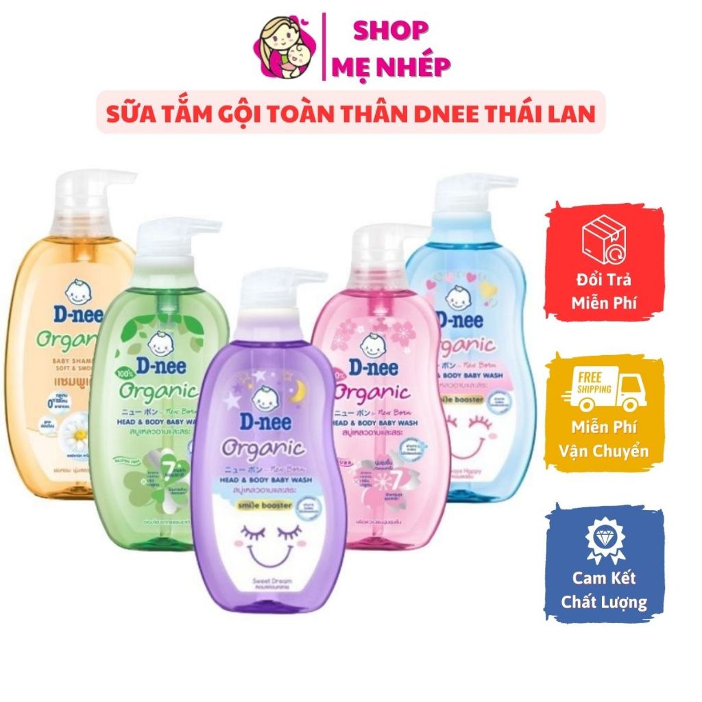 Sữa Tắm Gội Toàn Thân Dnee 2 in 1 Cho Bé 0-3 tuổi và > 3 tuổi 200ml/380ml/800ml