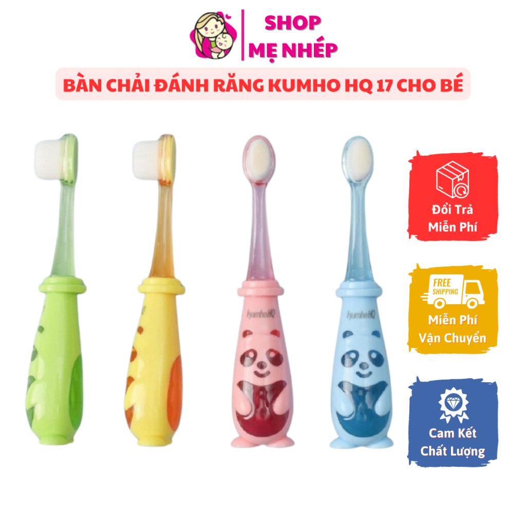 Bàn chải đánh răng Kumho HQ17, HQ18 Hàn Quốc cho bé dưới 3 tuổi sợi bông Nano êm dịu